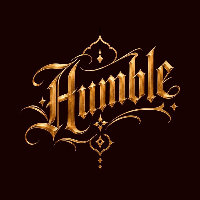 Humble Butter, onze aftercare balm: label met gouden gotische letters op een donkere achtergrond